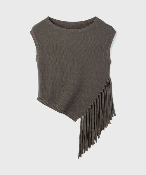 GRACE CONTINENTAL / グレースコンチネンタル ニット・セーター | フリンジイレヘムニットトップ | 詳細8