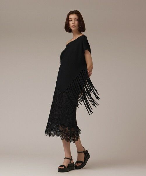 GRACE CONTINENTAL / グレースコンチネンタル ニット・セーター | フリンジイレヘムニットトップ | 詳細11