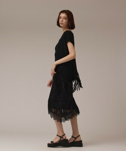 GRACE CONTINENTAL / グレースコンチネンタル ニット・セーター | フリンジイレヘムニットトップ | 詳細12