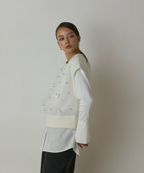 GRACE CONTINENTAL / グレースコンチネンタル その他トップス | チュール刺繍ニットトップ | 詳細4
