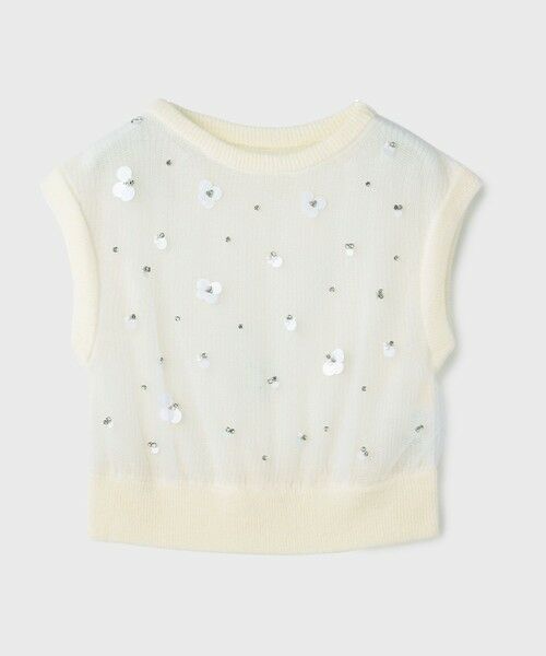 GRACE CONTINENTAL / グレースコンチネンタル その他トップス | チュール刺繍ニットトップ | 詳細10
