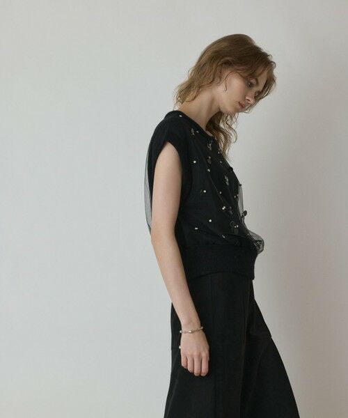 GRACE CONTINENTAL / グレースコンチネンタル その他トップス | チュール刺繍ニットトップ | 詳細15