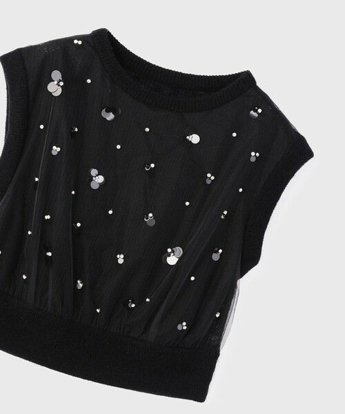 GRACE CONTINENTAL / グレースコンチネンタル その他トップス | チュール刺繍ニットトップ | 詳細18