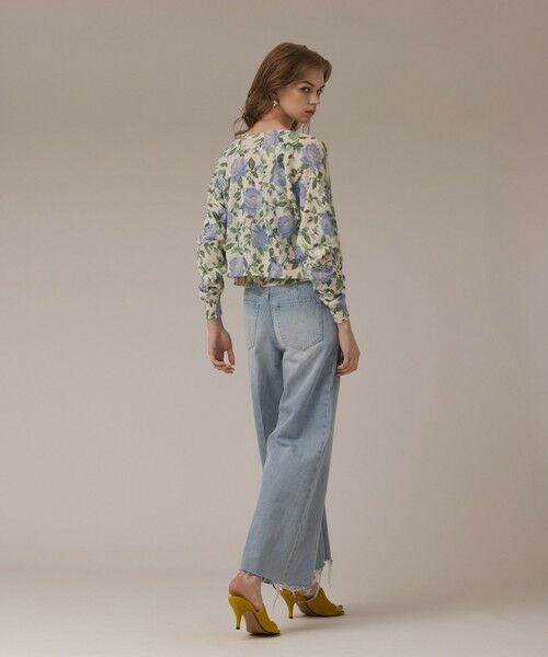 GRACE CONTINENTAL / グレースコンチネンタル カーディガン・ボレロ | ローズプリントニットカーディガン | 詳細3