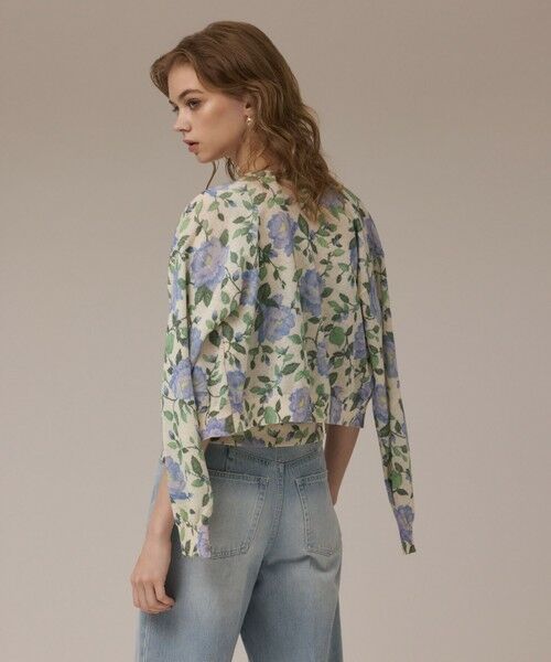 GRACE CONTINENTAL / グレースコンチネンタル カーディガン・ボレロ | ローズプリントニットカーディガン | 詳細5