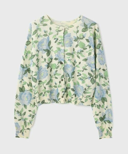 GRACE CONTINENTAL / グレースコンチネンタル カーディガン・ボレロ | ローズプリントニットカーディガン | 詳細9