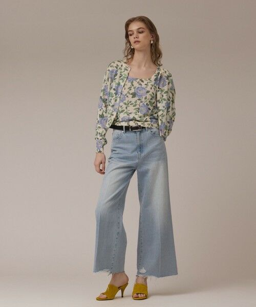 GRACE CONTINENTAL / グレースコンチネンタル カーディガン・ボレロ | ローズプリントニットカーディガン | 詳細1