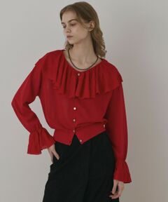 GRACE CONTINENTAL / グレースコンチネンタル カーディガン・ボレロ | フリルニットカーディガン