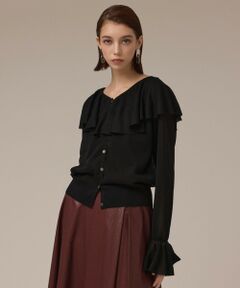 GRACE CONTINENTAL / グレースコンチネンタル カーディガン・ボレロ | フリルニットカーディガン