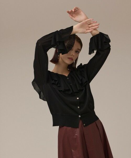 GRACE CONTINENTAL / グレースコンチネンタル カーディガン・ボレロ | フリルニットカーディガン | 詳細10