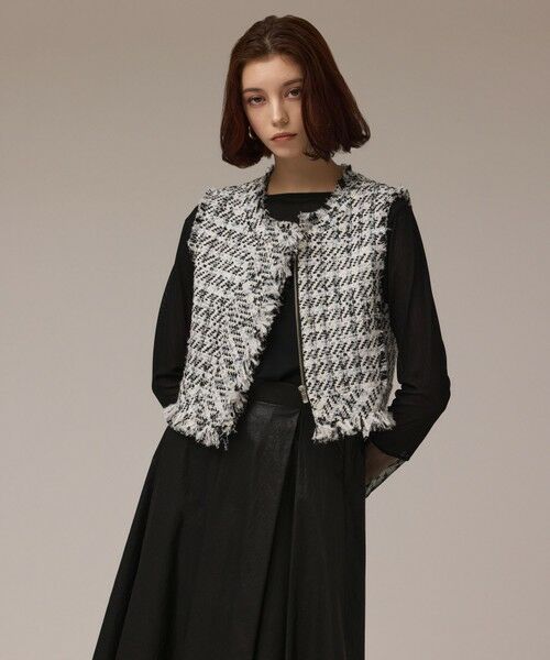 GRACE CONTINENTAL / グレースコンチネンタル ベスト | コンパクトツイードベスト | 詳細1