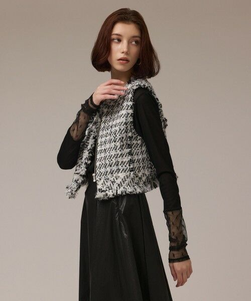 GRACE CONTINENTAL / グレースコンチネンタル ベスト | コンパクトツイードベスト | 詳細2