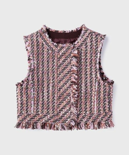 GRACE CONTINENTAL / グレースコンチネンタル ベスト | コンパクトツイードベスト | 詳細16