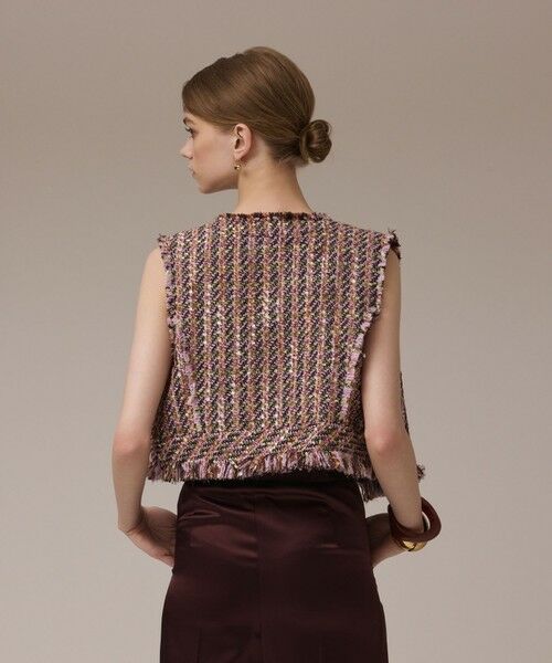 GRACE CONTINENTAL / グレースコンチネンタル ベスト | コンパクトツイードベスト | 詳細9