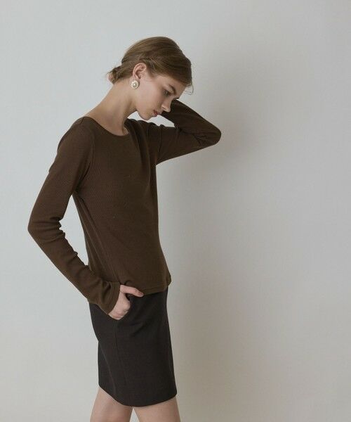 GRACE CONTINENTAL / グレースコンチネンタル カットソー | ウ−ルコットンテレコトップ | 詳細5