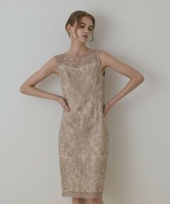 GRACE CONTINENTAL / グレースコンチネンタル ドレス | コ−ド刺繍タイトドレス