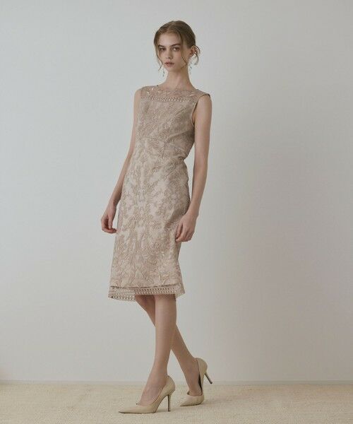 GRACE CONTINENTAL / グレースコンチネンタル ドレス | コ−ド刺繍タイトドレス | 詳細1