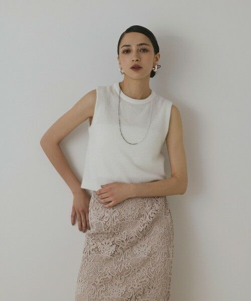 GRACE CONTINENTAL / グレースコンチネンタル その他トップス | ラメフェザ−ニットトップ | 詳細6
