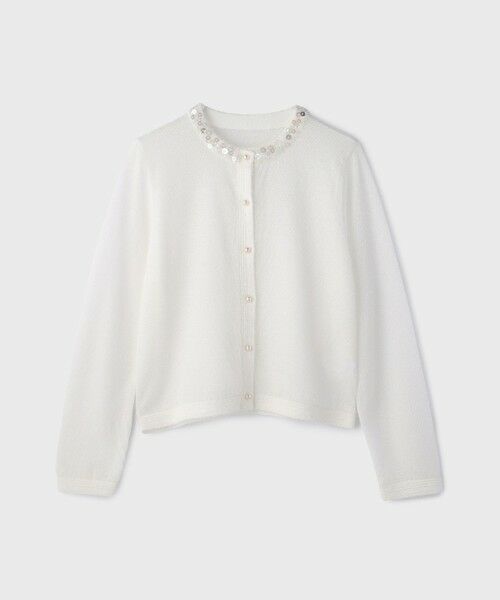 GRACE CONTINENTAL / グレースコンチネンタル カーディガン・ボレロ | ラメフェザ−ニットカーディガン | 詳細10