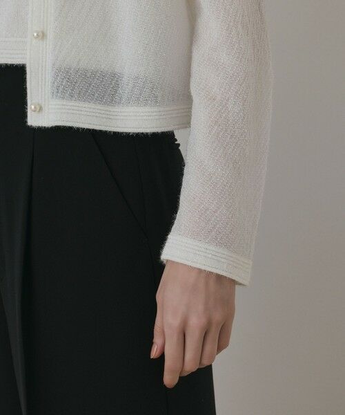 GRACE CONTINENTAL / グレースコンチネンタル カーディガン・ボレロ | ラメフェザ−ニットカーディガン | 詳細7