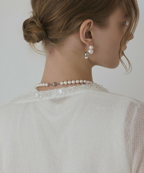 GRACE CONTINENTAL / グレースコンチネンタル カーディガン・ボレロ | ラメフェザ−ニットカーディガン | 詳細8