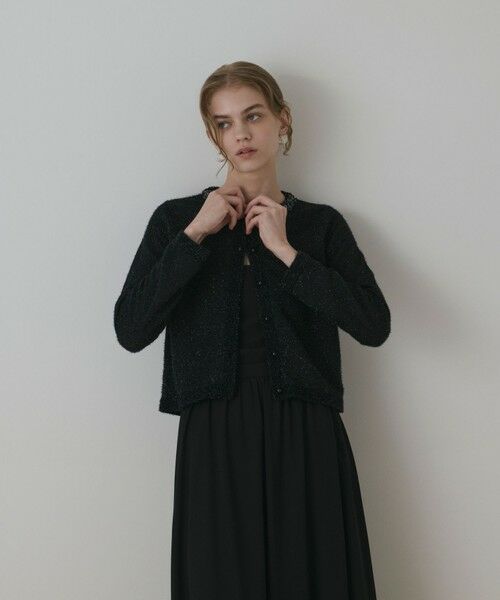 GRACE CONTINENTAL / グレースコンチネンタル カーディガン・ボレロ | ラメフェザ−ニットカーディガン | 詳細12