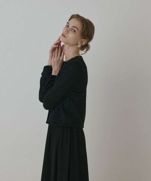 GRACE CONTINENTAL / グレースコンチネンタル カーディガン・ボレロ | ラメフェザ−ニットカーディガン | 詳細13