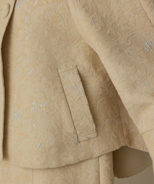 GRACE CONTINENTAL / グレースコンチネンタル ノーカラージャケット | サラサジャガードケープジャケット | 詳細10