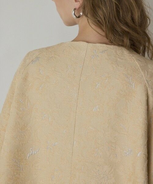 GRACE CONTINENTAL / グレースコンチネンタル ノーカラージャケット | サラサジャガードケープジャケット | 詳細11