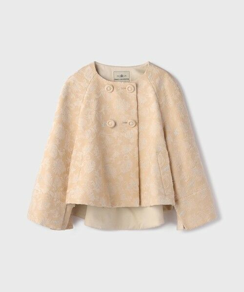 GRACE CONTINENTAL / グレースコンチネンタル ノーカラージャケット | サラサジャガードケープジャケット | 詳細13