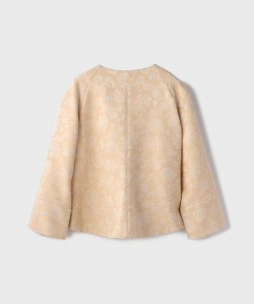 GRACE CONTINENTAL / グレースコンチネンタル ノーカラージャケット | サラサジャガードケープジャケット | 詳細14