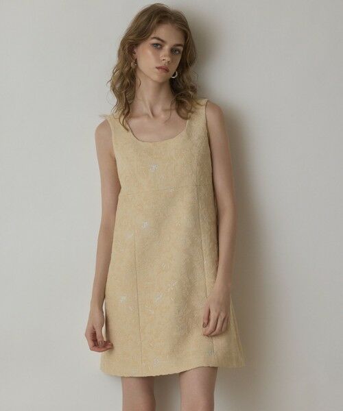GRACE CONTINENTAL / グレースコンチネンタル ミニ丈・ひざ丈ワンピース | サラサジャガードミニワンピース | 詳細5