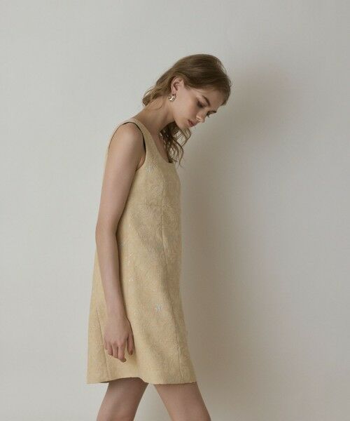 GRACE CONTINENTAL / グレースコンチネンタル ミニ丈・ひざ丈ワンピース | サラサジャガードミニワンピース | 詳細8