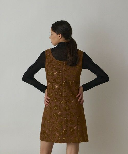 GRACE CONTINENTAL / グレースコンチネンタル ミニ丈・ひざ丈ワンピース | サラサジャガードミニワンピース | 詳細13