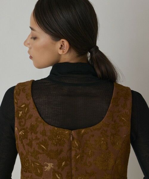 GRACE CONTINENTAL / グレースコンチネンタル ミニ丈・ひざ丈ワンピース | サラサジャガードミニワンピース | 詳細16