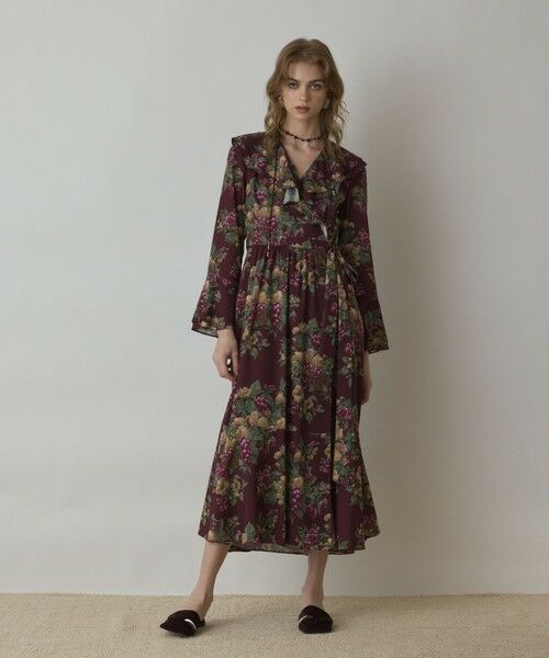 GRACE CONTINENTAL / グレースコンチネンタル ロング・マキシ丈ワンピース | ボタニカルベリープリントワンピース | 詳細11