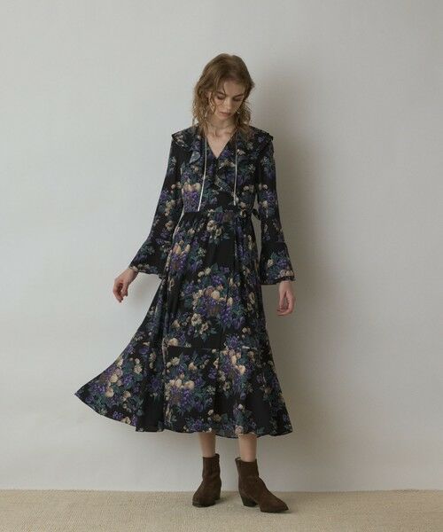 GRACE CONTINENTAL / グレースコンチネンタル ロング・マキシ丈ワンピース | ボタニカルベリープリントワンピース | 詳細18