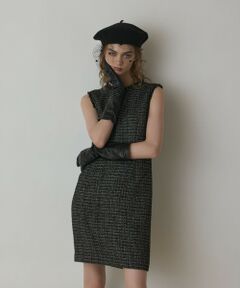 GRACE CONTINENTAL / グレースコンチネンタル ミニ丈・ひざ丈ワンピース | ツイードタイトワンピース