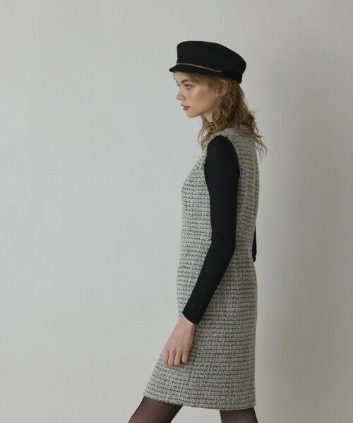 GRACE CONTINENTAL / グレースコンチネンタル ミニ丈・ひざ丈ワンピース | ツイードタイトワンピース | 詳細4