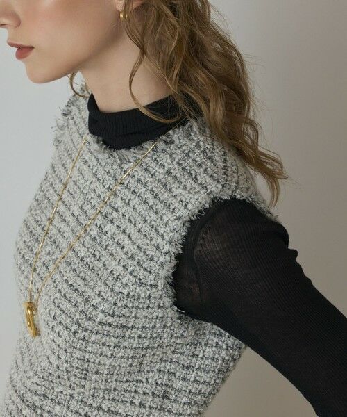 GRACE CONTINENTAL / グレースコンチネンタル ミニ丈・ひざ丈ワンピース | ツイードタイトワンピース | 詳細7