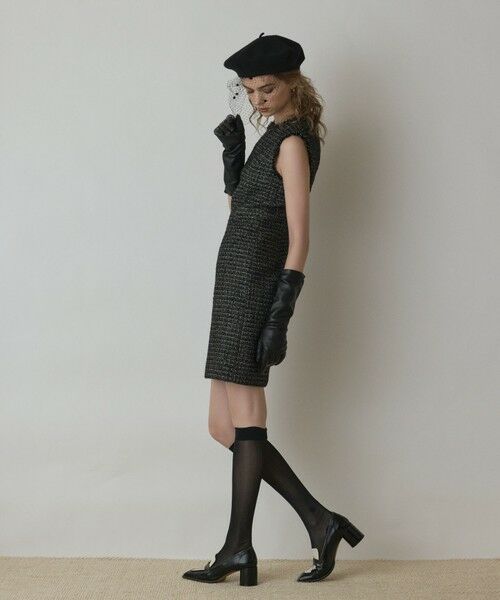 GRACE CONTINENTAL / グレースコンチネンタル ミニ丈・ひざ丈ワンピース | ツイードタイトワンピース | 詳細12