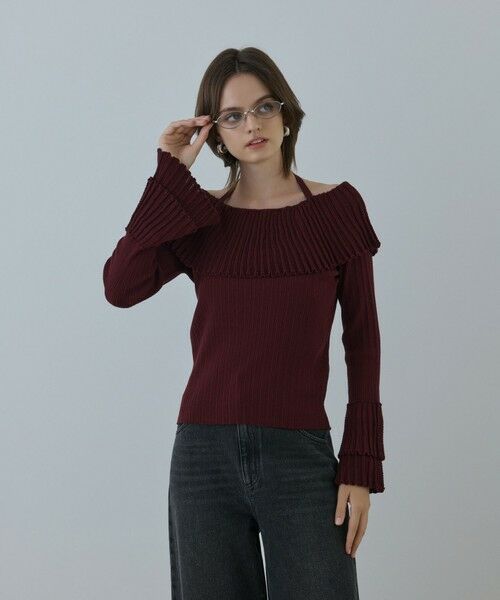 GRACE CONTINENTAL / グレースコンチネンタル ニット・セーター | アイレットフレアニットトップ | 詳細4