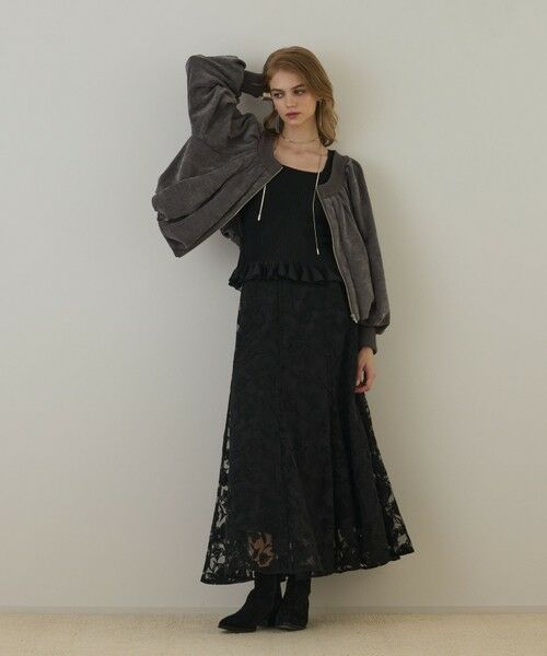 GRACE CONTINENTAL / グレースコンチネンタル カーディガン・ボレロ | バルーンモールカットカーディガン | 詳細1