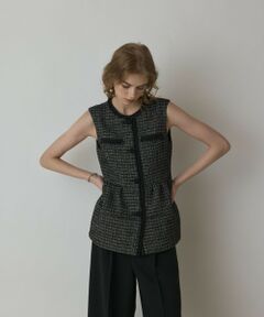 GRACE CONTINENTAL / グレースコンチネンタル ベスト | ツイードペプラムベスト