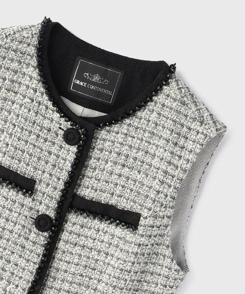 GRACE CONTINENTAL / グレースコンチネンタル ベスト | ツイードペプラムベスト | 詳細14