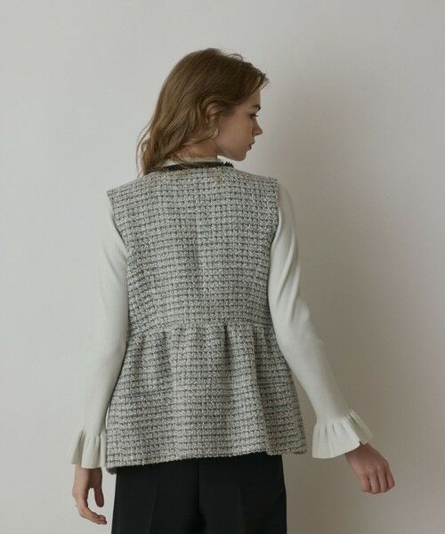 GRACE CONTINENTAL / グレースコンチネンタル ベスト | ツイードペプラムベスト | 詳細4