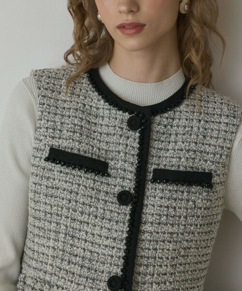 GRACE CONTINENTAL / グレースコンチネンタル ベスト | ツイードペプラムベスト | 詳細6