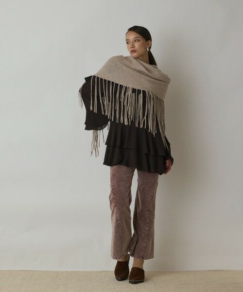 GRACE CONTINENTAL / グレースコンチネンタル マフラー・ショール・スヌード・ストール | フリンジストール | 詳細1