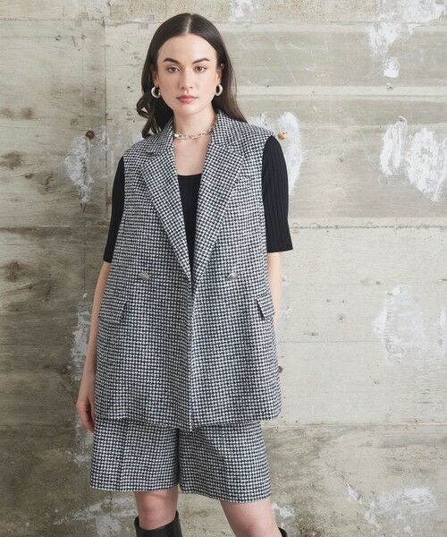 GRACE CONTINENTAL / グレースコンチネンタル その他パンツ | 千鳥ウールハーフパンツ | 詳細3