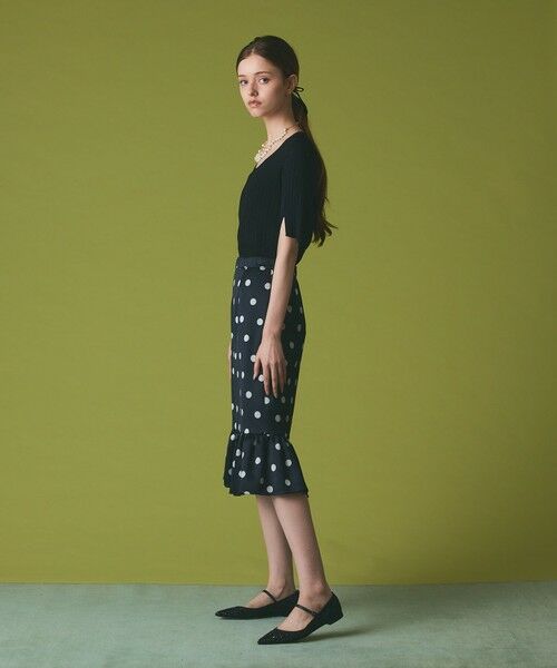 GRACE CONTINENTAL / グレースコンチネンタル ミニ・ひざ丈スカート | ドットジャガードスカート | 詳細2
